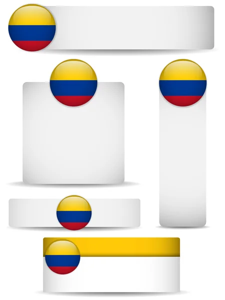 Conjunto de país Colômbia de banners — Vetor de Stock