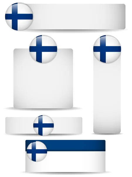 Finnland Land Reihe von Fahnen — Stockvektor