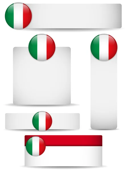 Ιταλία χώρα σύνολο πανό — Διανυσματικό Αρχείο