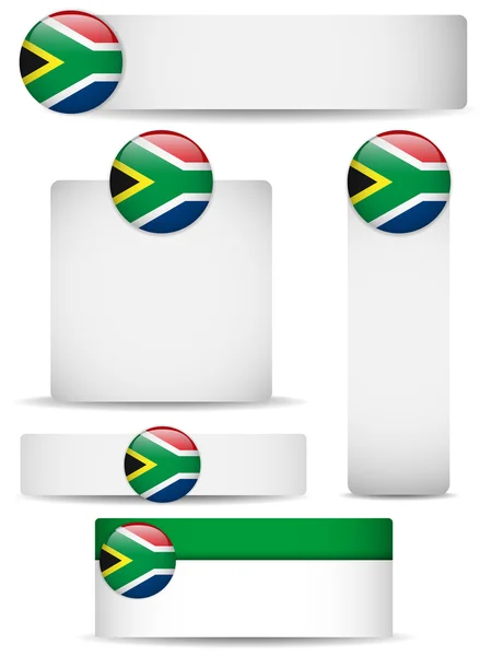 South Africa Country Set of Banners — Stock Vector