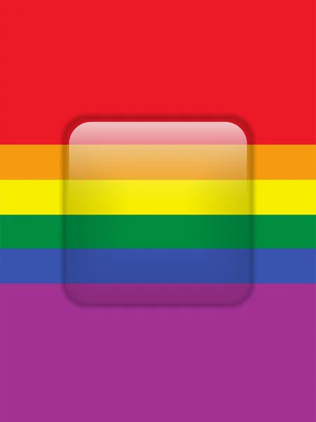 Cristal Cuadrado Botón Brillante Gay — Archivo Imágenes Vectoriales