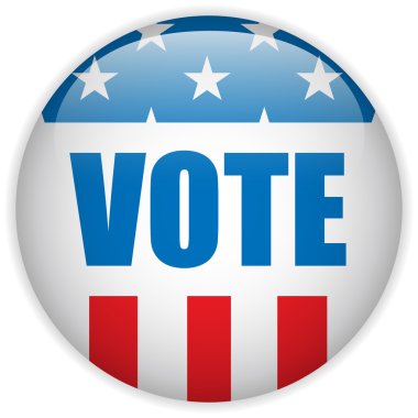 United States Election Vote Button. clipart