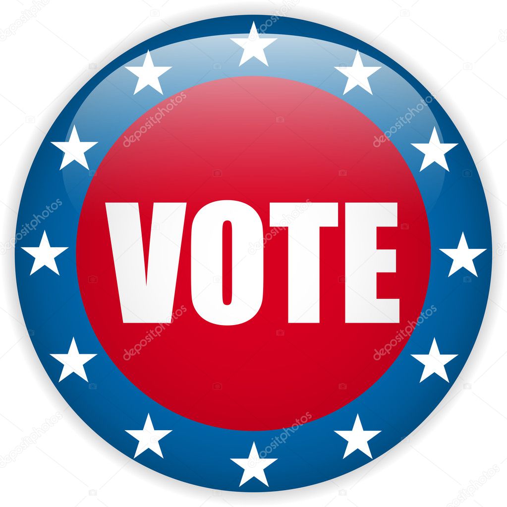 United States Election Vote Button.