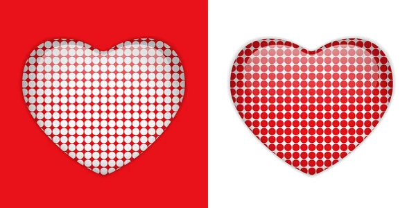 Textures de coeur en verre — Image vectorielle