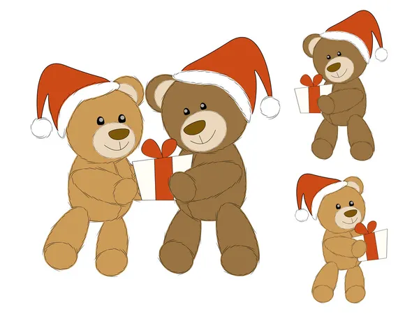 Ours de Noël — Image vectorielle