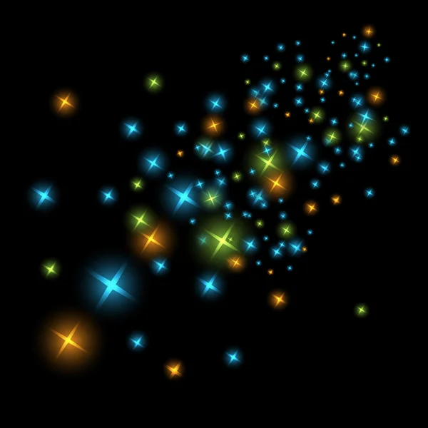 Färg stjärnor — Stock vektor