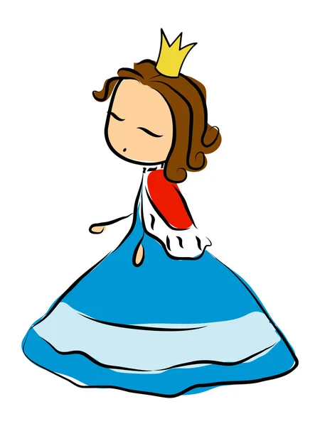 Doodle hercegnő — Stock Vector