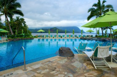 Pool at Resort on Kauai, Hawaii clipart