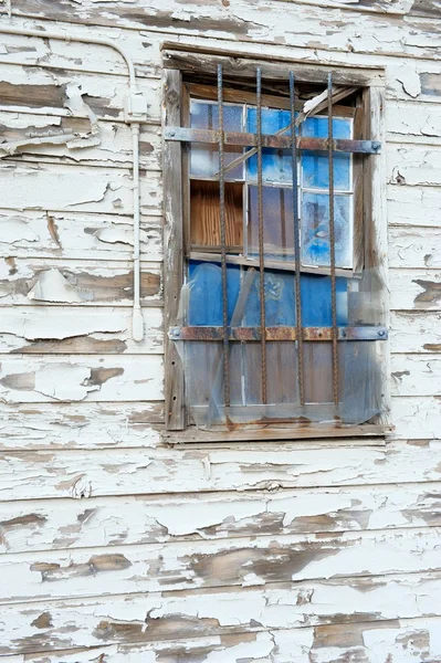 Eski duvar mavi pencere — Stok fotoğraf