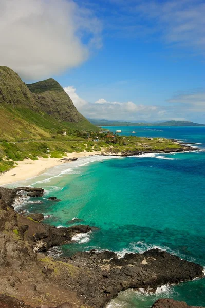 Oahu Small Town Near Cliffs — Stock Photo, Image