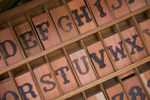 stock image Redwood Letter Blocks