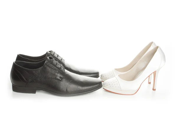 Coppia di scarpe da sposa — Foto Stock