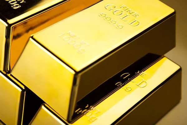 Stapel Goldbarren — Stockfoto