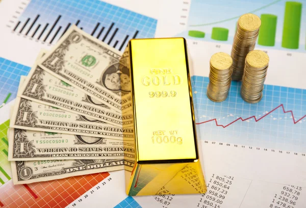 Oro y dinero — Foto de Stock
