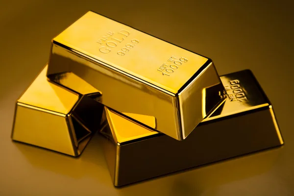 Pilha de barra de ouro — Fotografia de Stock