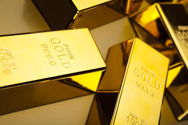 Pénzügyi fogalom, aranytömb — Stock Fotó