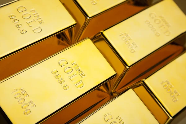 Conceito financeiro, barra de ouro — Fotografia de Stock