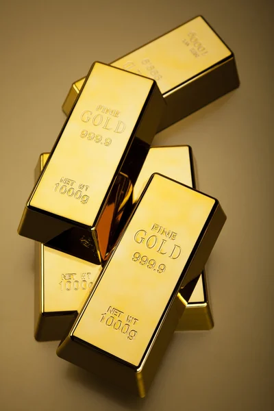 Ekonomi kavramı, altın bar — Stok fotoğraf