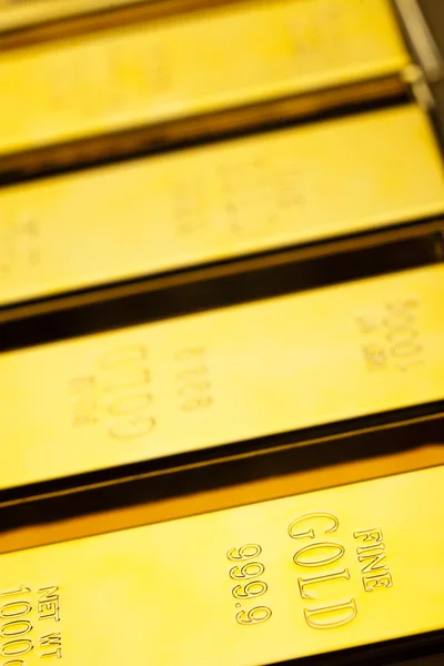 Finanzierungskonzept, Goldbarren — Stockfoto