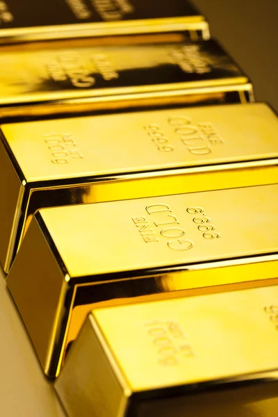 Concepto de finanzas, barras de oro — Foto de Stock