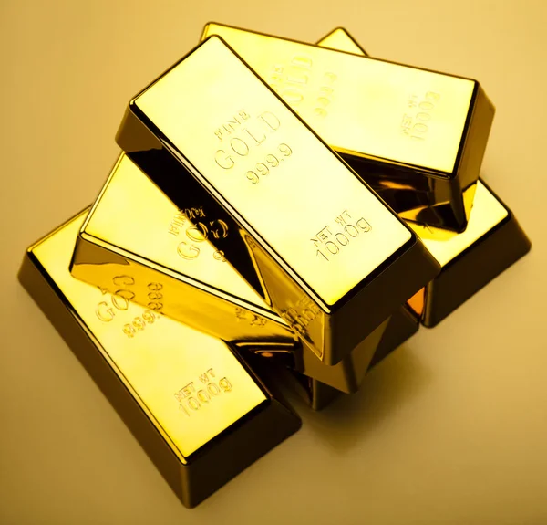 Stack of gold bars — Stock Photo, Image