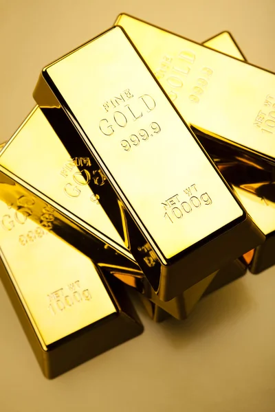 Empilement de lingots d'or — Photo