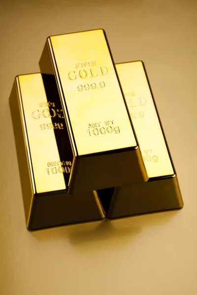 Pila de barras de oro —  Fotos de Stock