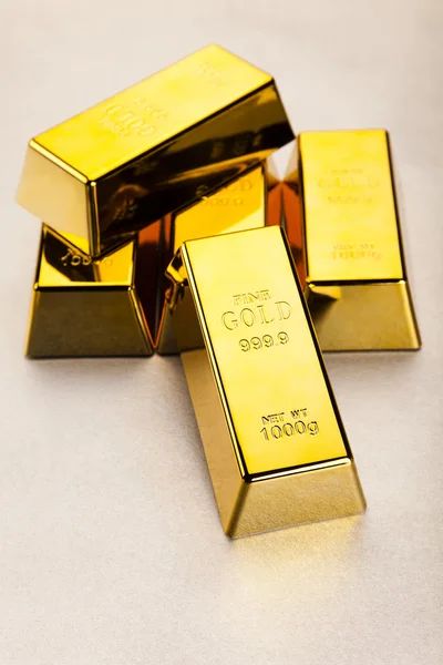 Pilha de barras de ouro — Fotografia de Stock