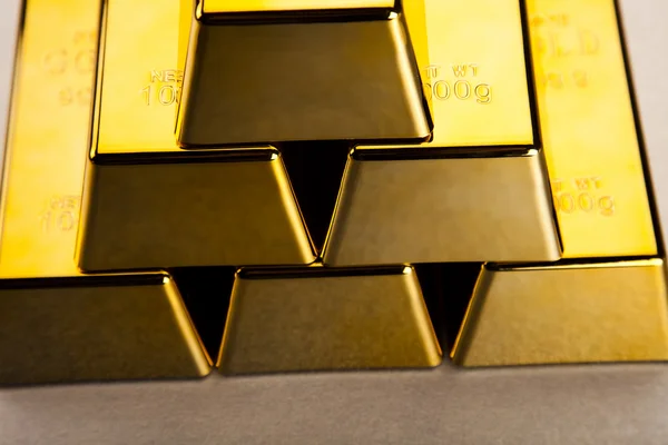 Pyramid from Golden Bars — Stock Photo, Image