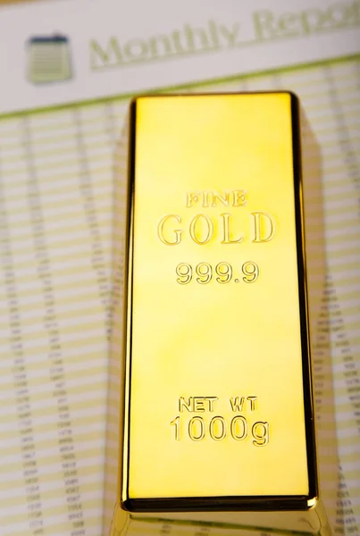 stock image Stack of gold bar