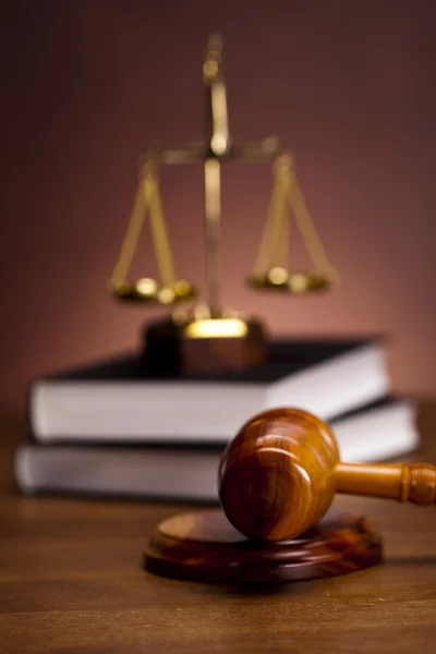 Tema del diritto, mazzuolo del giudice — Foto Stock