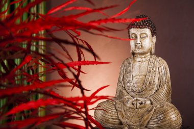 Zen buddha statue clipart