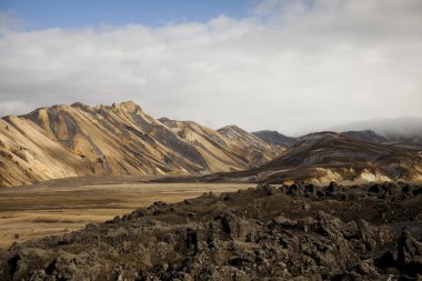 dağ manzarası, landmannalaugar, İzlanda