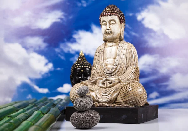 stock image Buddha and blue sky background