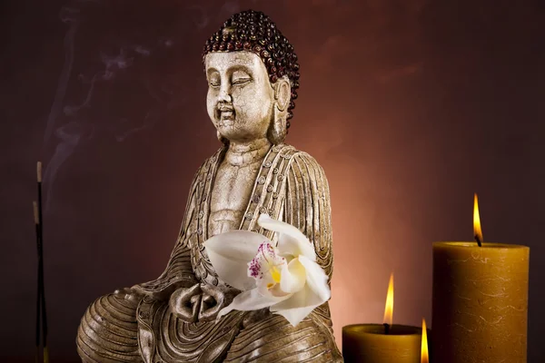 Buda com vela — Fotografia de Stock