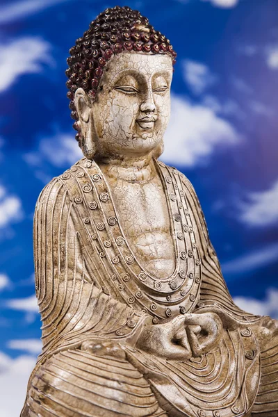 Portræt af en Buddha statue - Stock-foto
