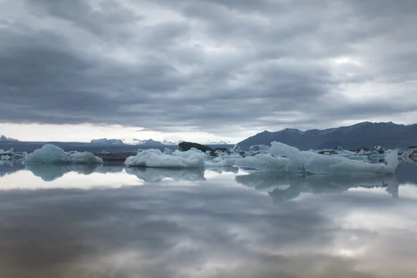 Krajinné scenérie s LED, jokulsarlon, Island — Stock fotografie