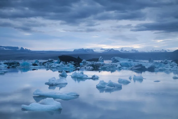 Krajobraz krajobrazy z lodu, jokulsarlon, Islandia — Zdjęcie stockowe