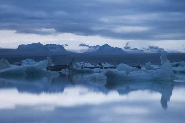 Táj táj, a jég, Jokulsarlon, Izland — Stock Fotó