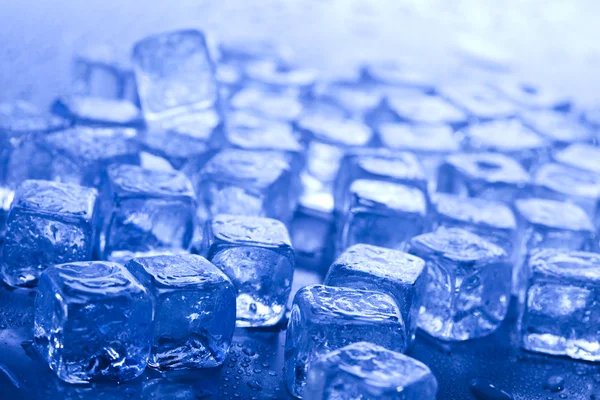 Blue and shiny ice cubes — Stock Photo, Image