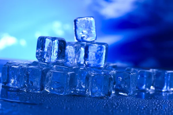 Sfondo con cubetti di ghiaccio — Foto Stock