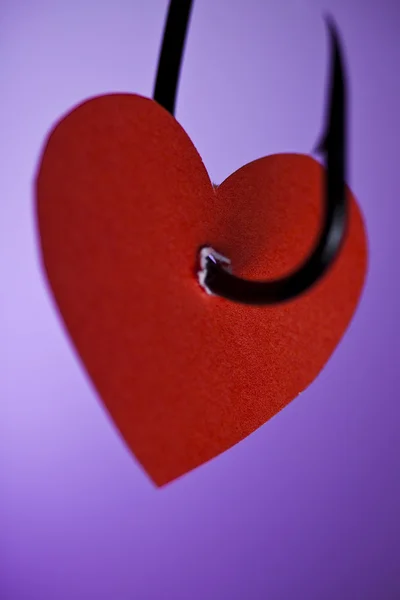 stock image Heart on hook