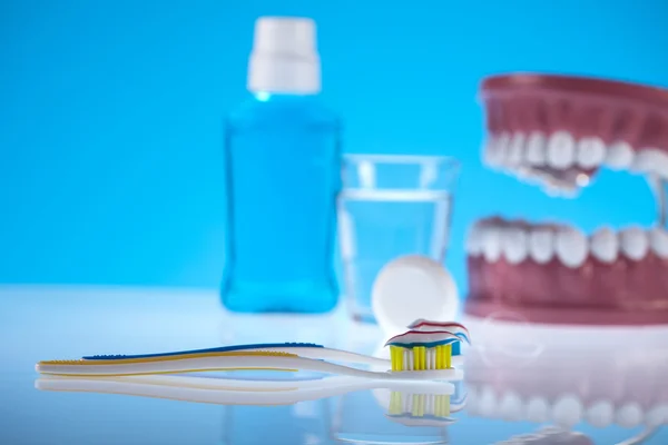Objetos de atención de salud dental — Foto de Stock