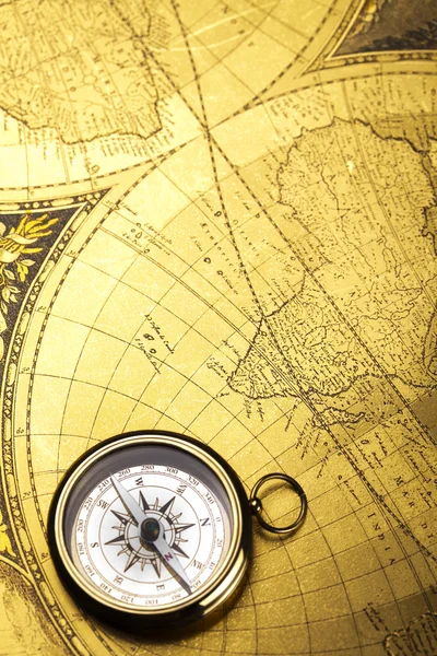 Старая карта с компасом Лицензионные Стоковые Фото