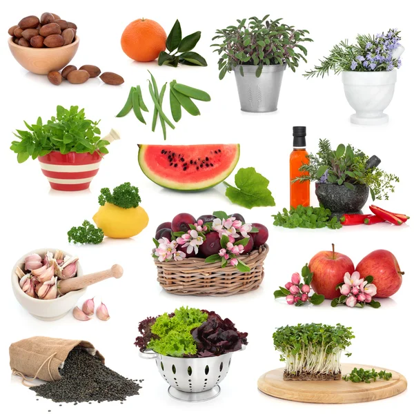 Zdravé potraviny sbírka — Stock fotografie