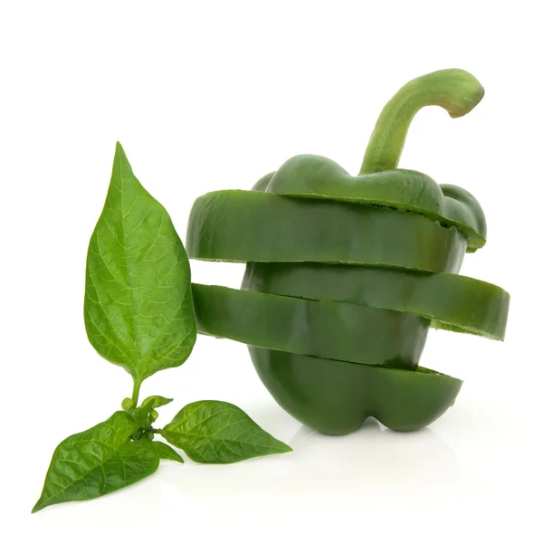 Sliced Green Pepper — Stock Photo, Image