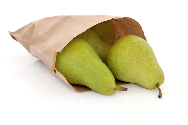 Päron i en väska — Stockfoto