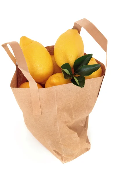 Limões em um saco — Fotografia de Stock