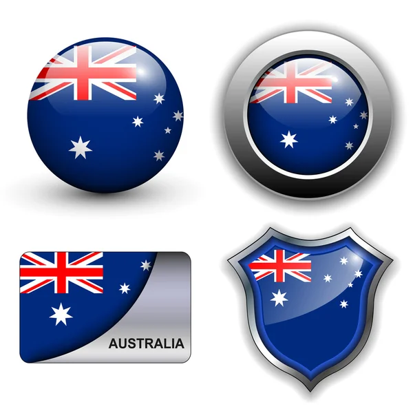Icônes Australie — Image vectorielle
