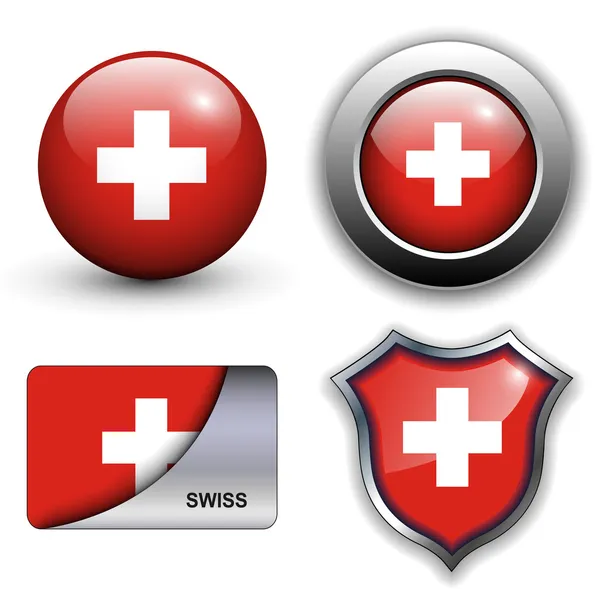 瑞士的图标 — 图库矢量图片